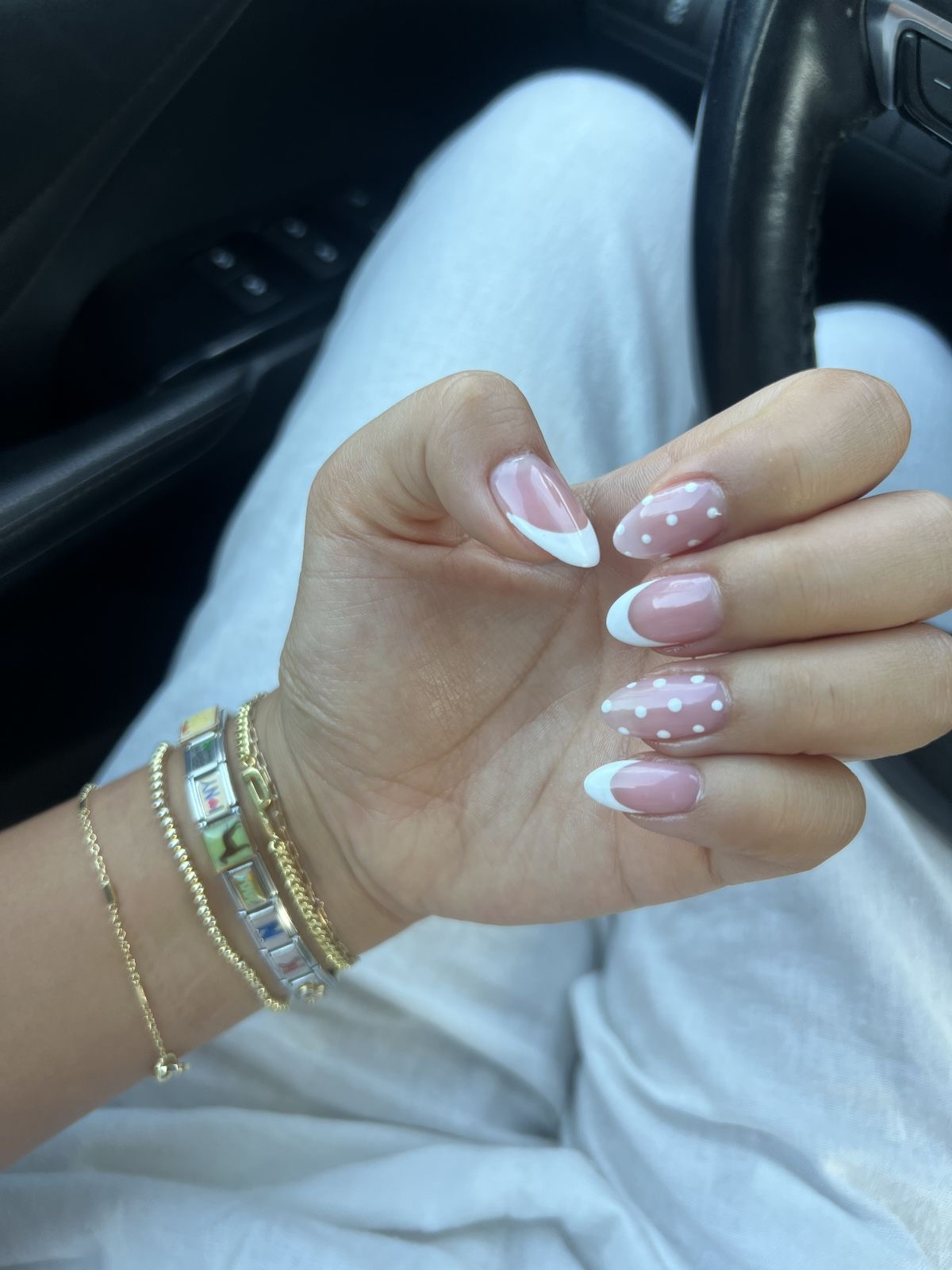 Square rhinestone nail design by Gigi Moreno