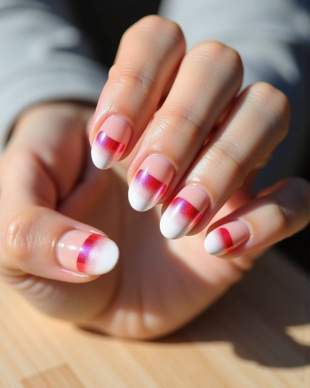 Oval aura nail design by Gigi Moreno