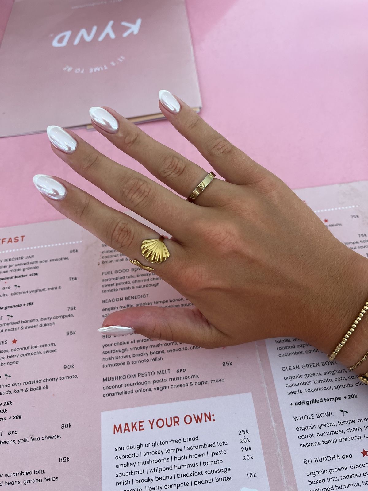 Oval art nail design by Layla Grace