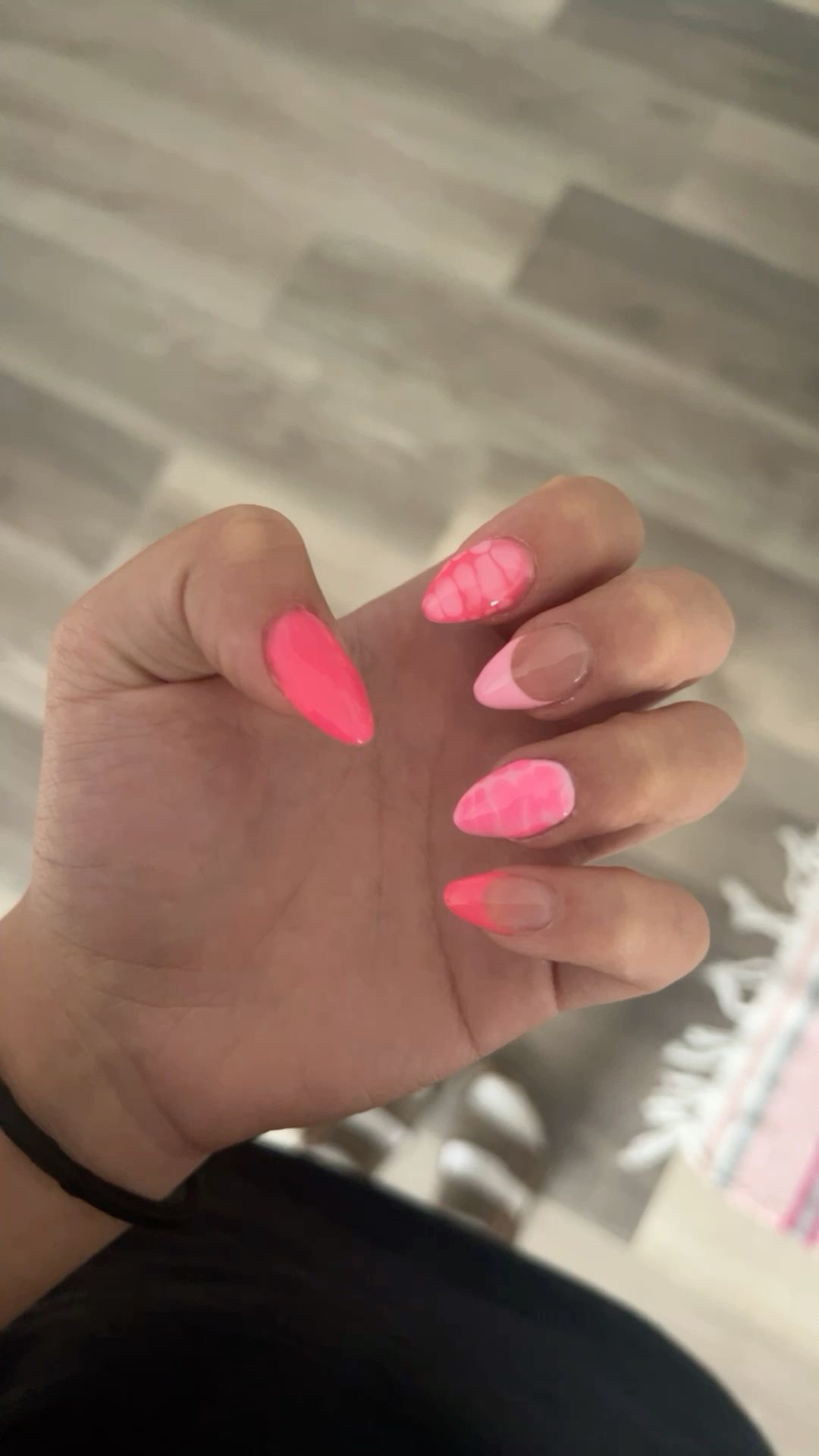 Squoval chrome French nail design by Ruby Kate