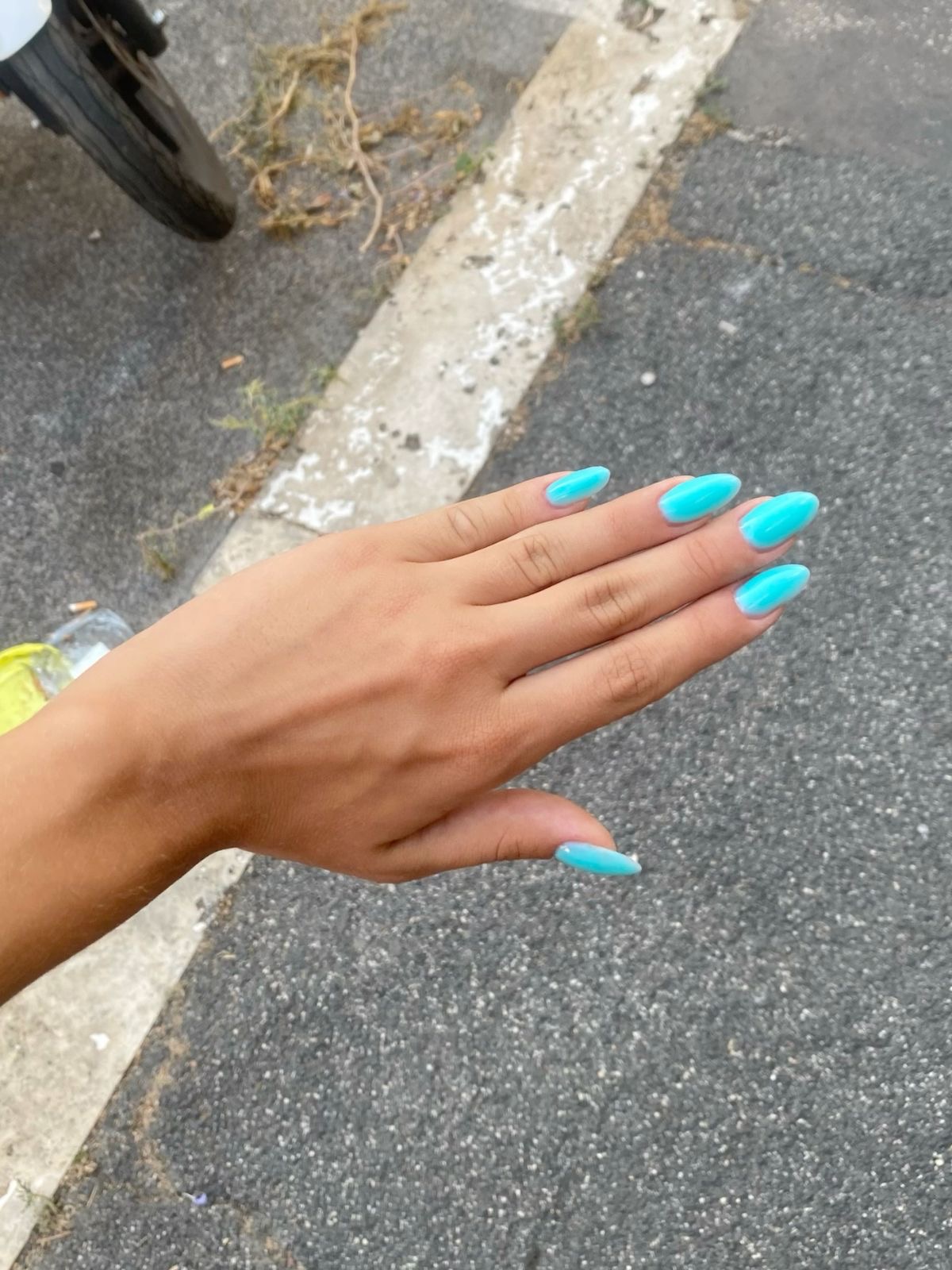 Square French nail design by Ruby Kate