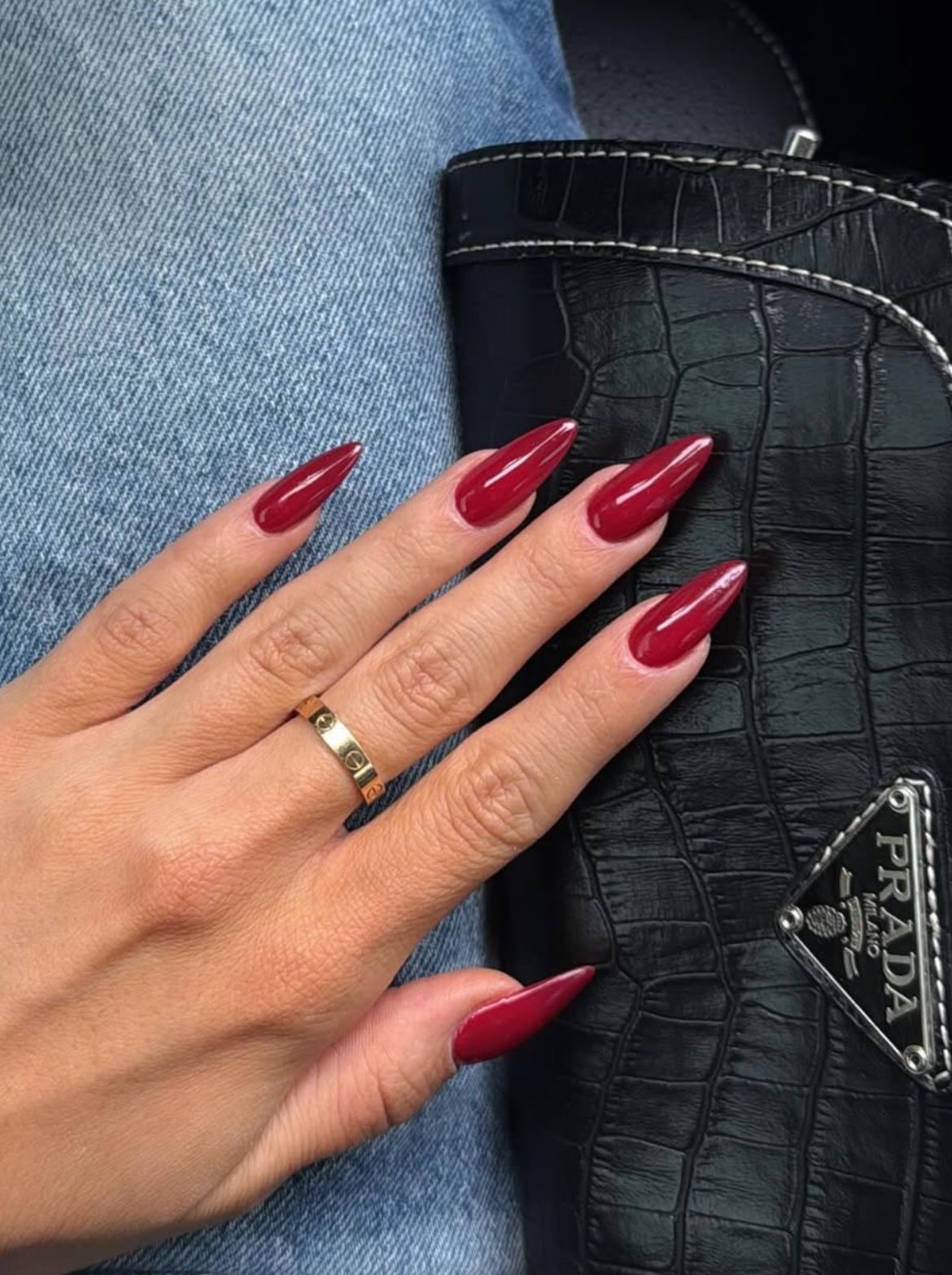 Squoval abstract nail design by Ruby Kate