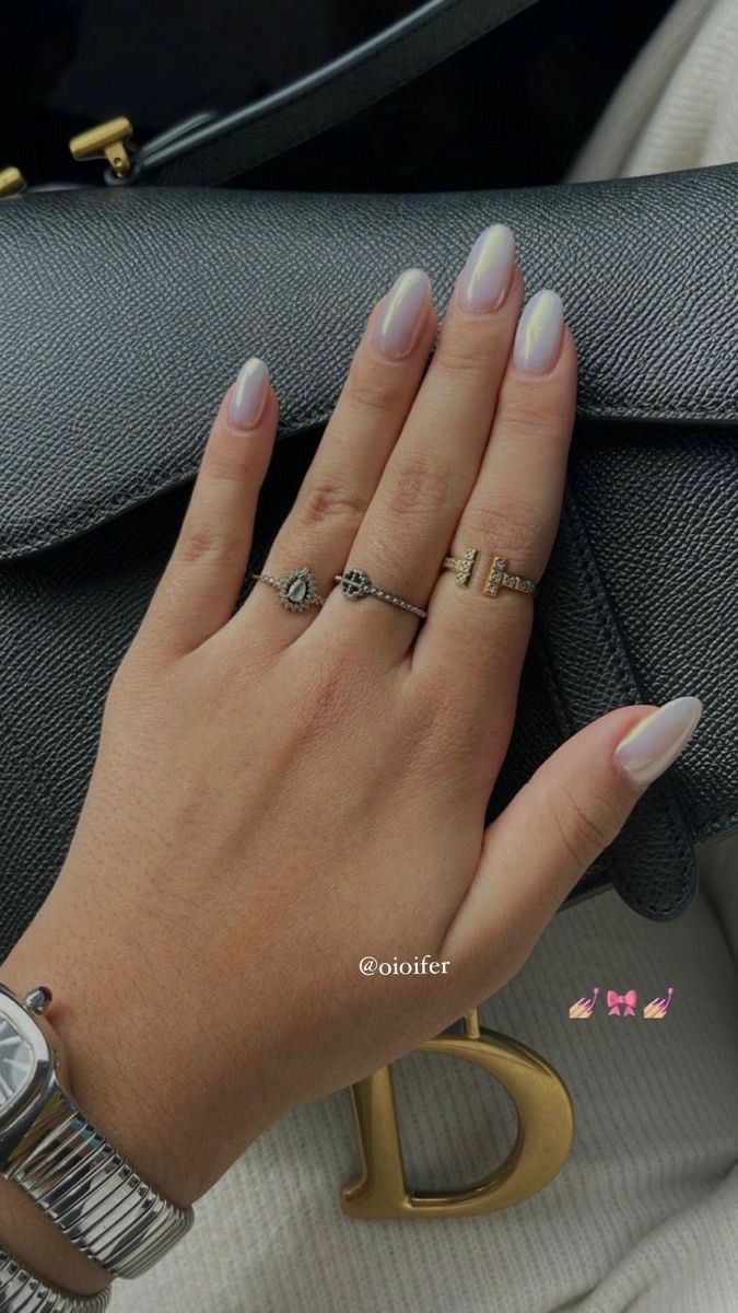 Square French nail design by Luna Carter