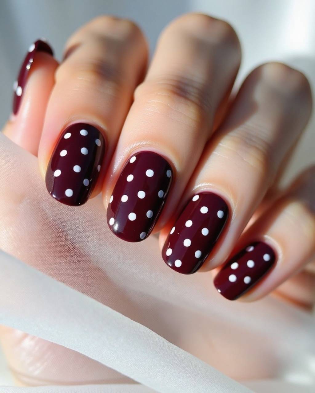 Oval geometric nail design by Luna Carter
