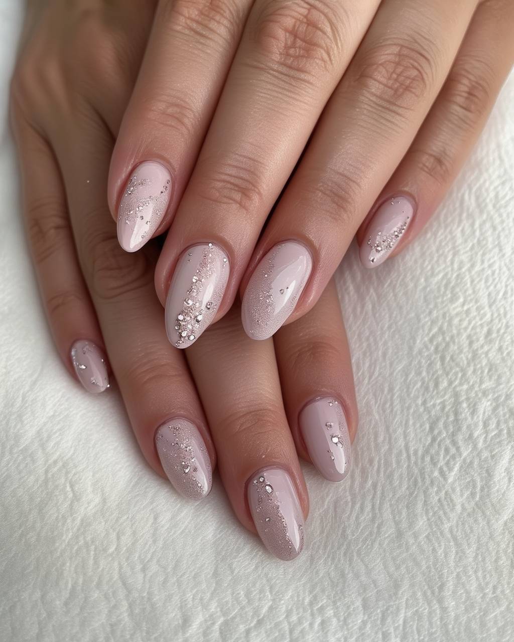 Squoval minimalist nail design by Luna Carter