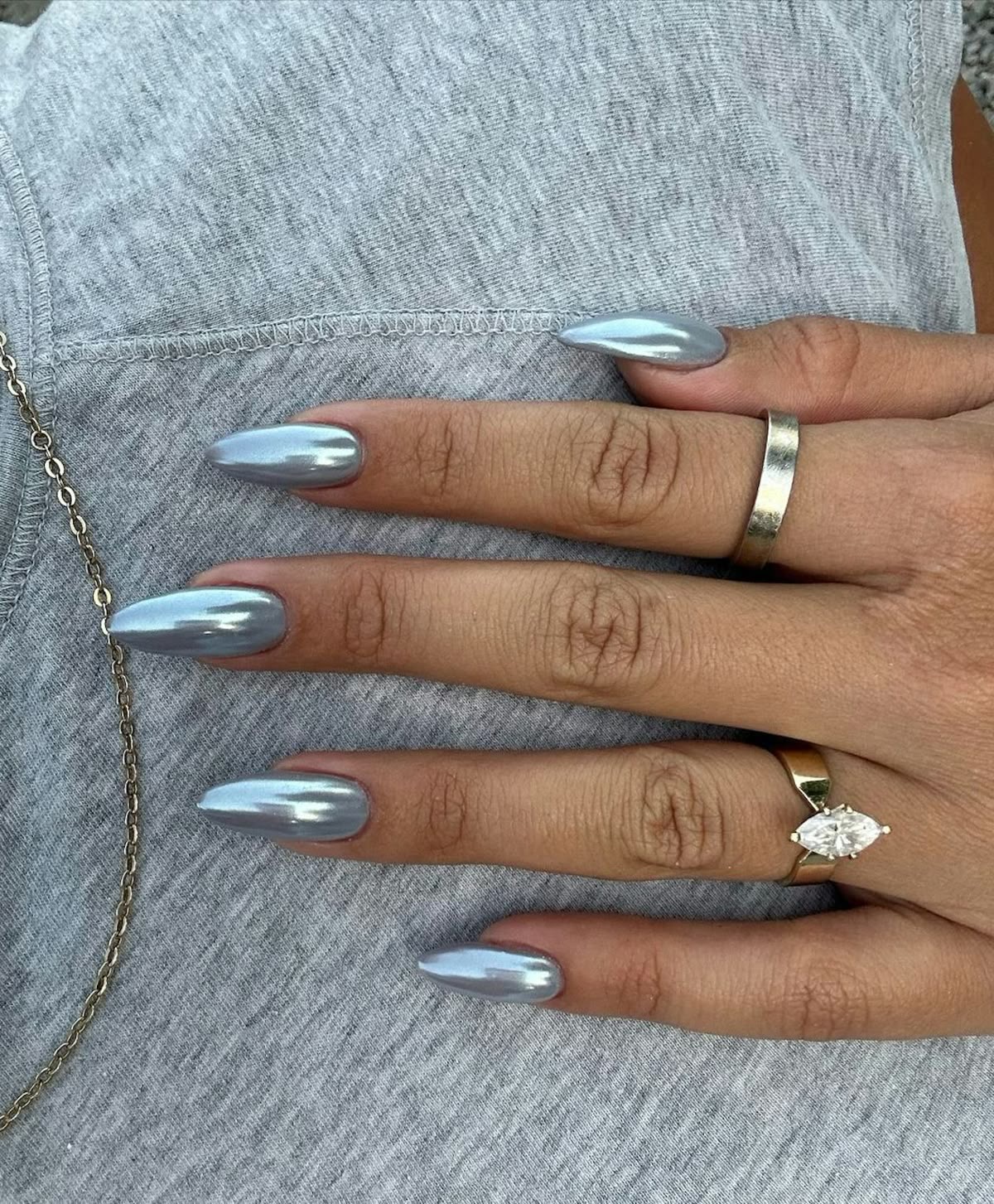Square glitter French nail design by Luna Carter