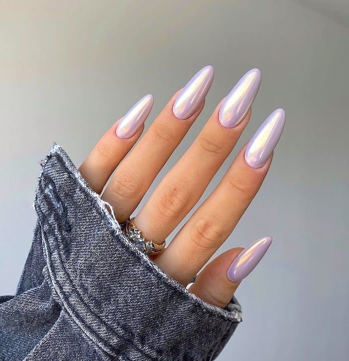 Almond floral nail design by Mila Grace