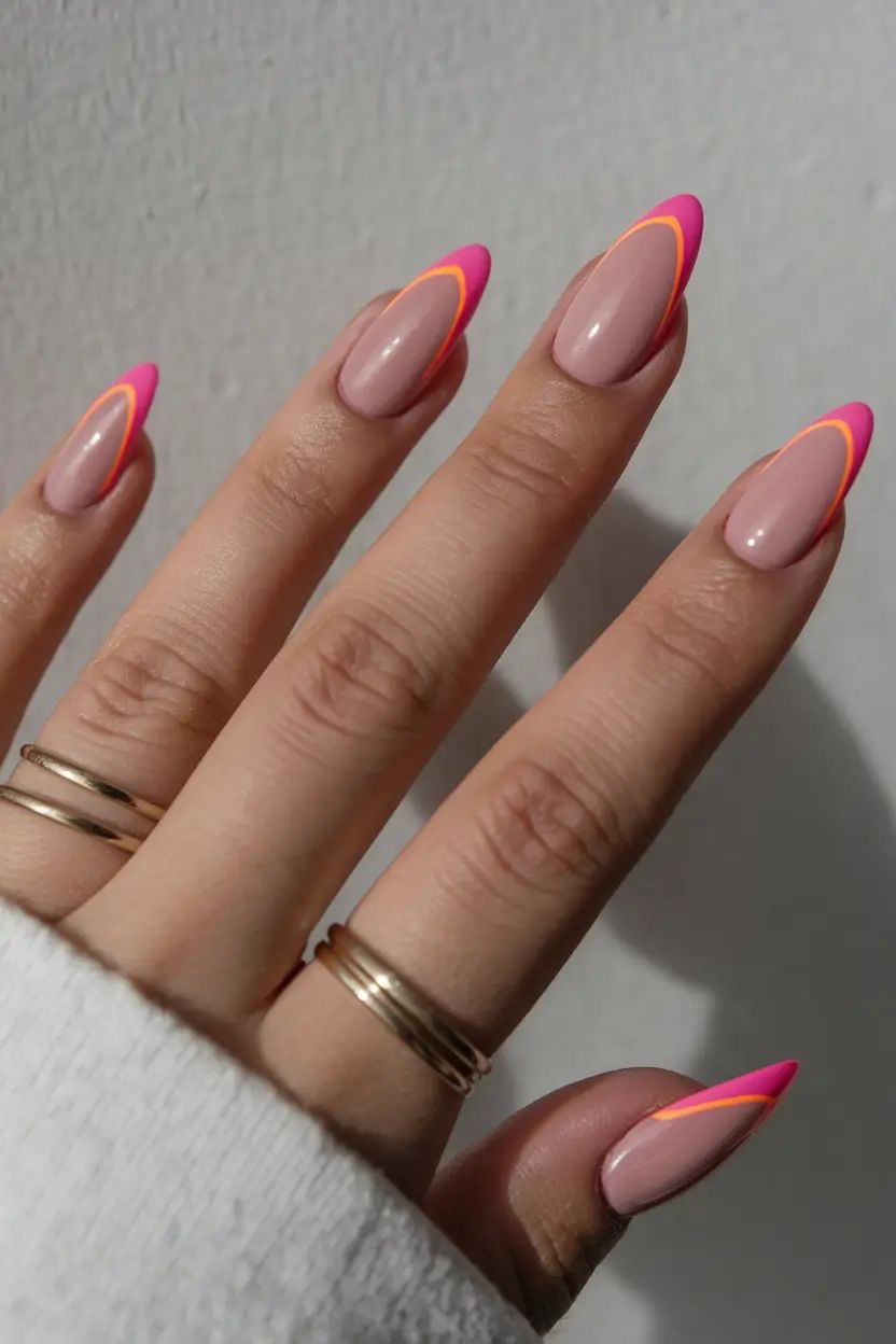Oval marble nail design by Mila Grace