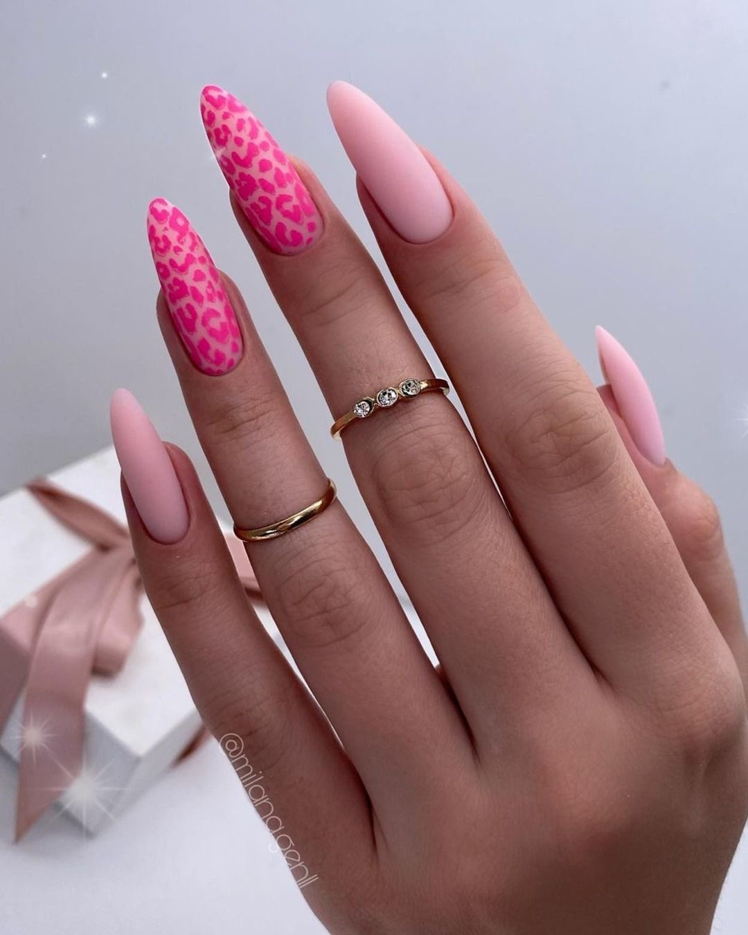 Oval chrome French nail design by Mila Grace