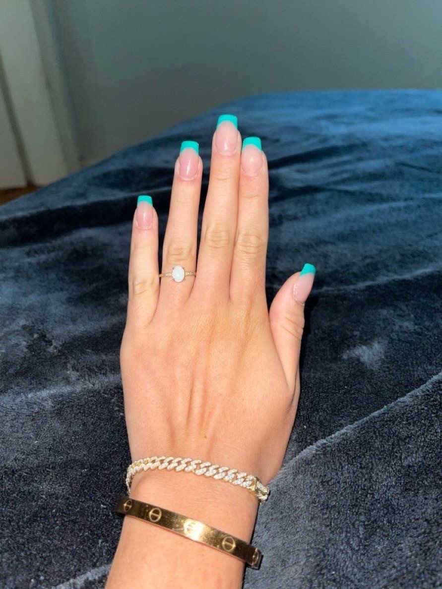 Stiletto marble nail design by Mila Grace