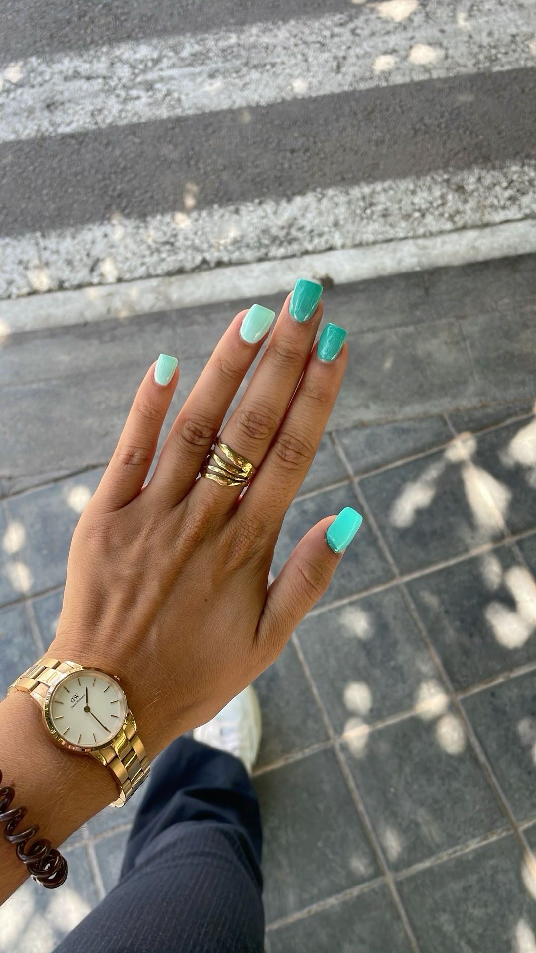 Square animal print nail design by Mila Grace