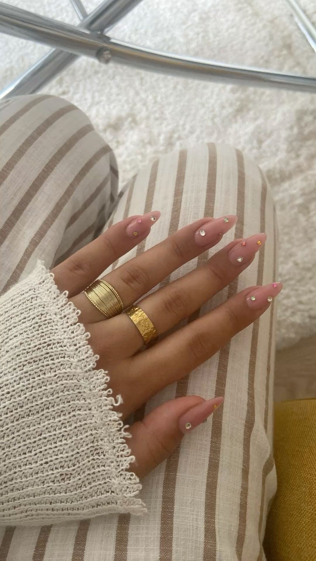 Square floral nail design by Serena Grace