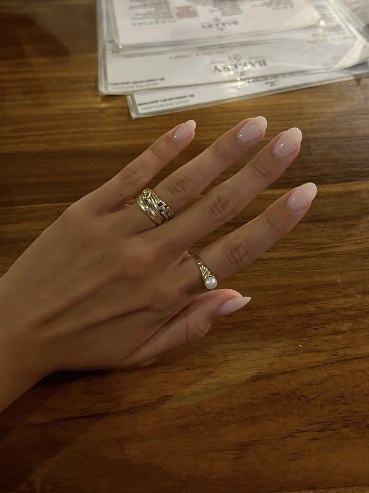 Almond glazed nail design by Stella Rose