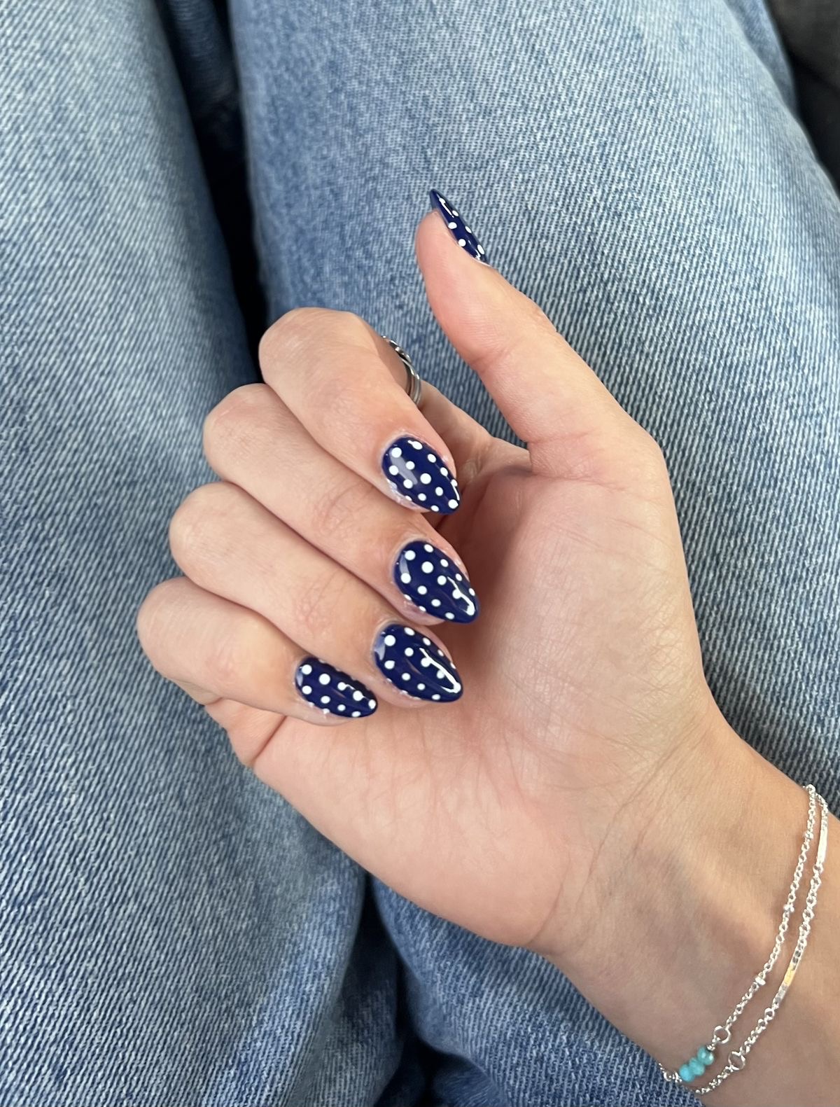 Squoval floral nail design by Leah Quinn