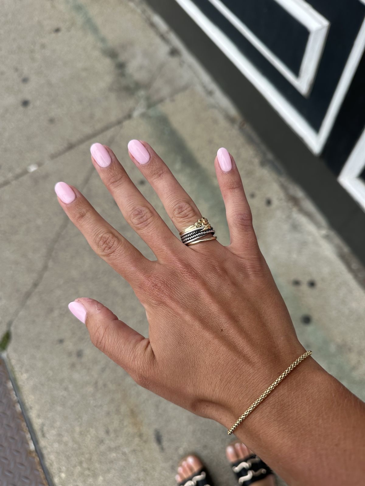 Squoval abstract nail design by Leah Quinn