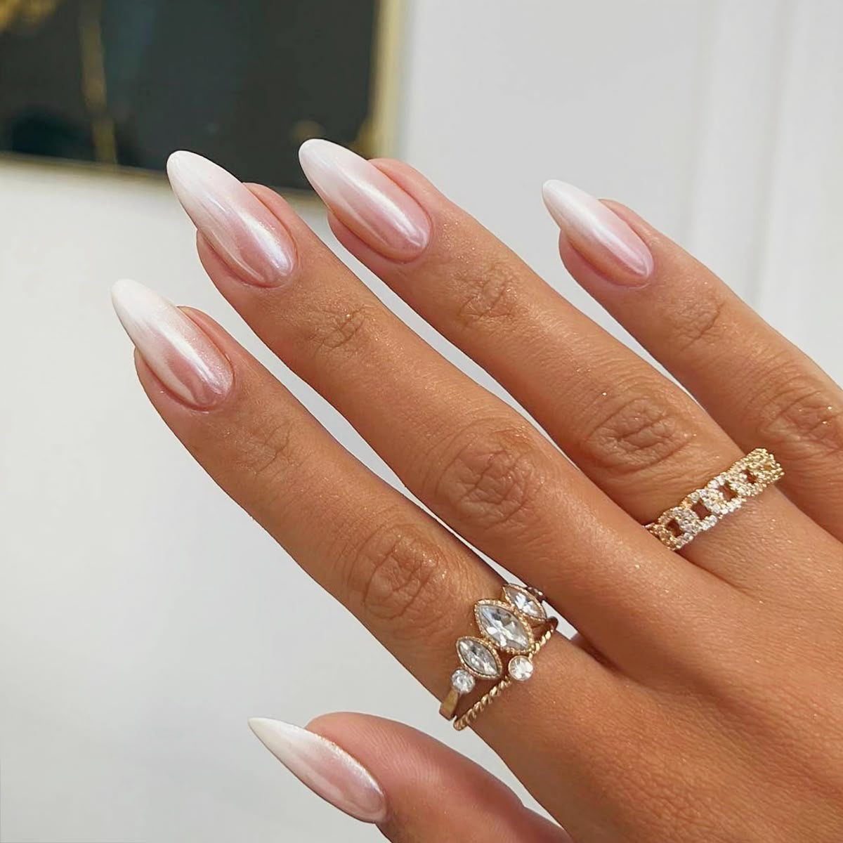 Square marble nail design by Leah Quinn