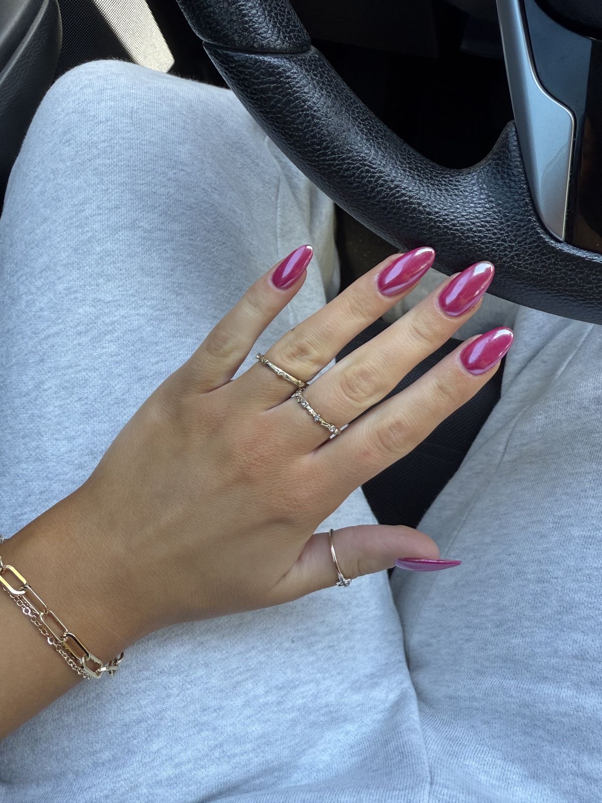 Square glazed nail design by Leah Quinn