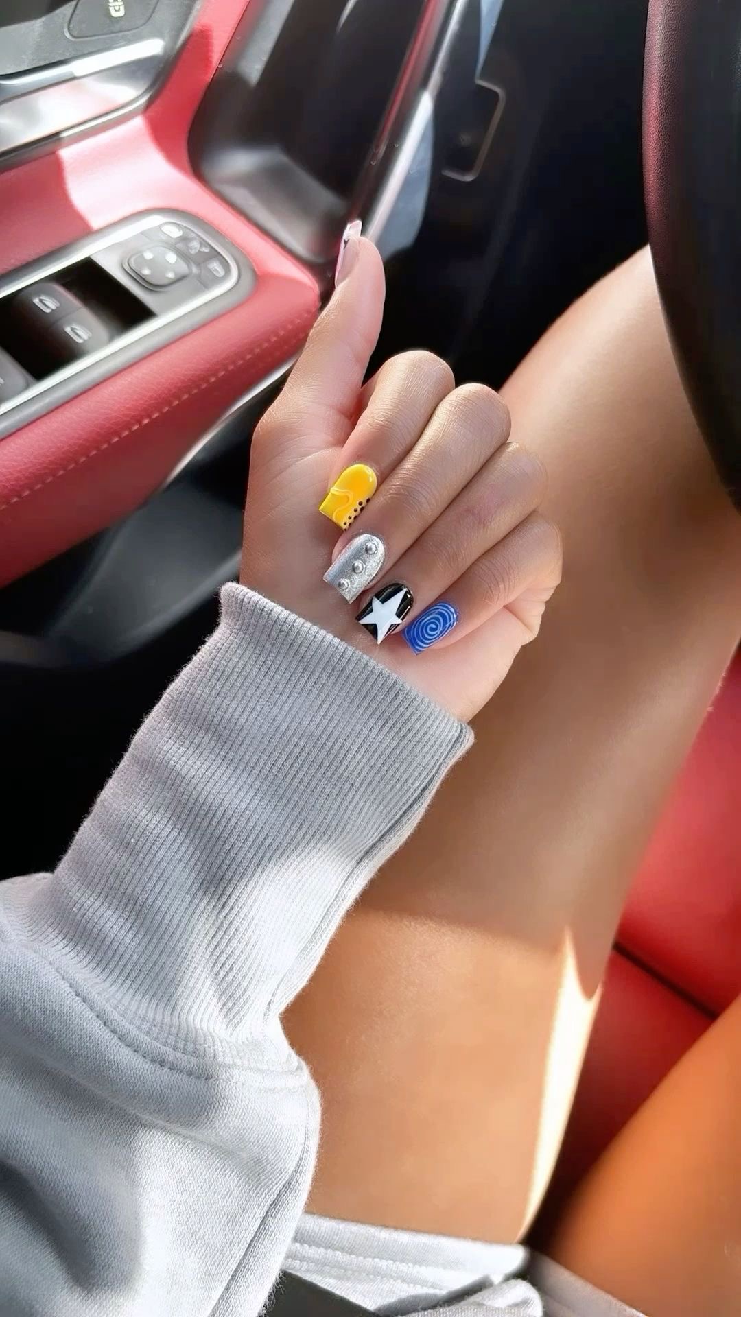 Almond glazed nail design by Leah Quinn