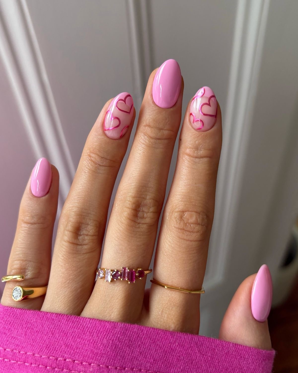 Squoval chrome French nail design by Julia Bloom