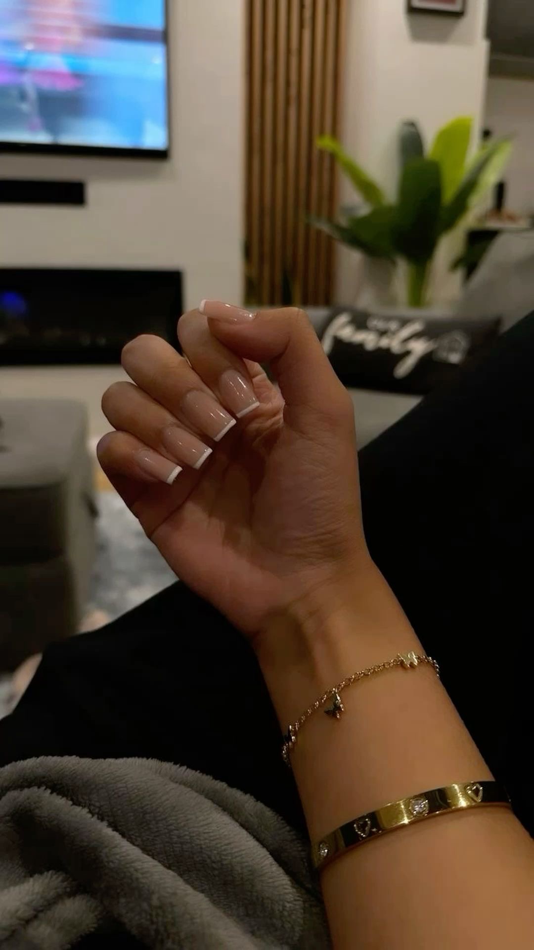 Almond glazed nail design by Julia Bloom