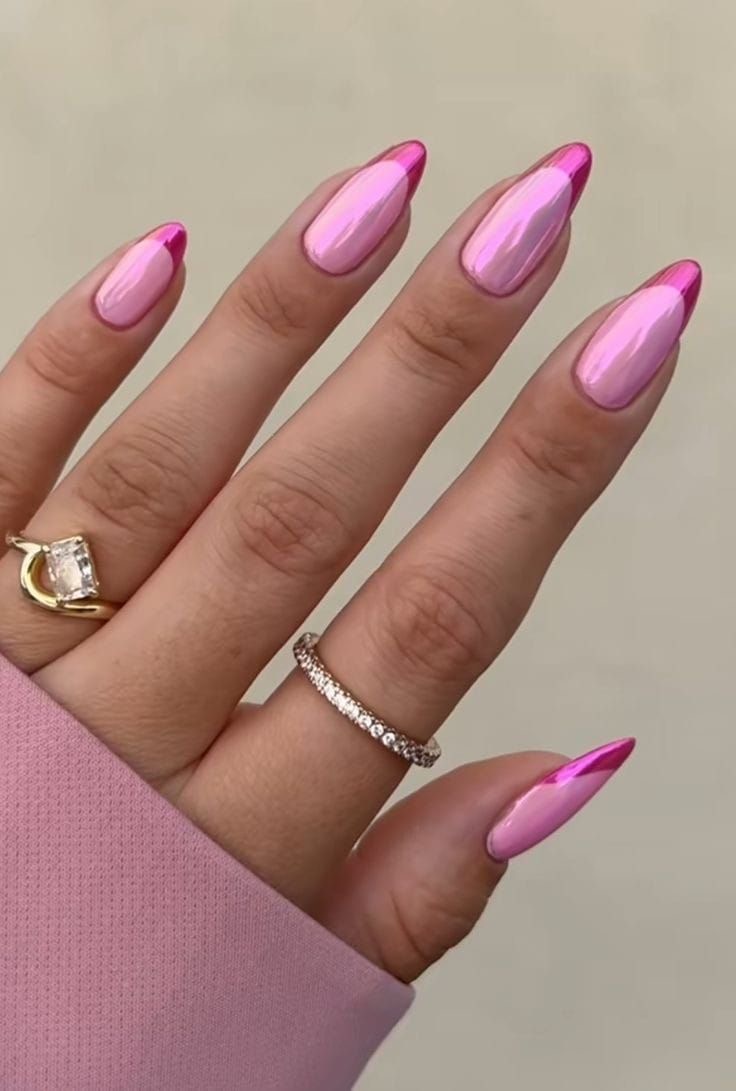 Square geometric nail design by Julia Bloom