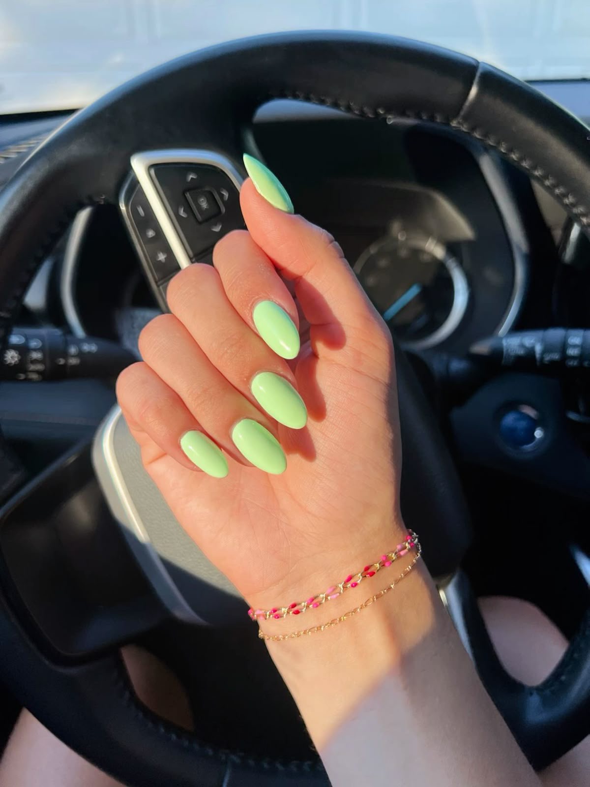 Stiletto glazed nail design by Julia Bloom