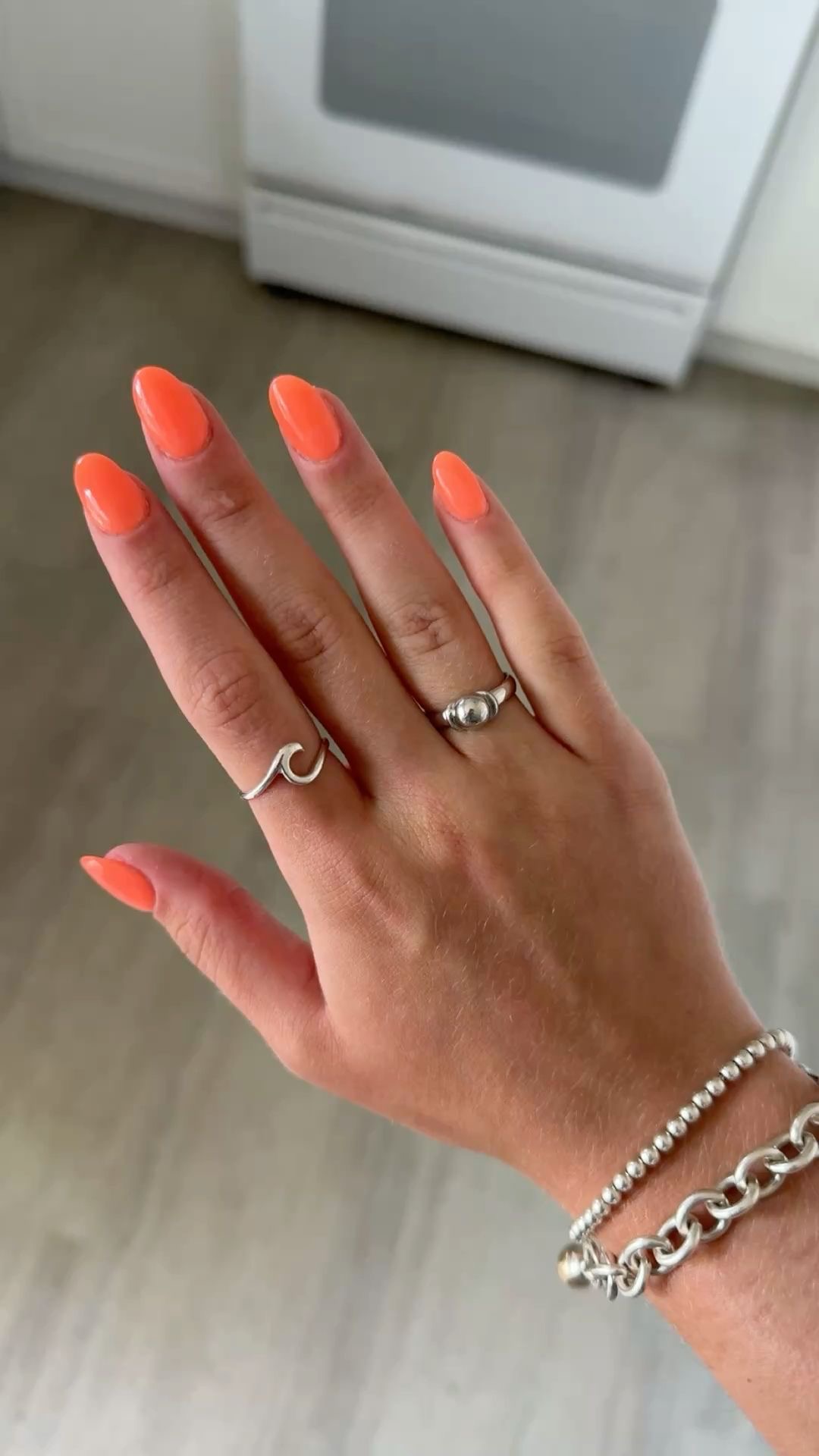 Oval art nail design by Julia Bloom