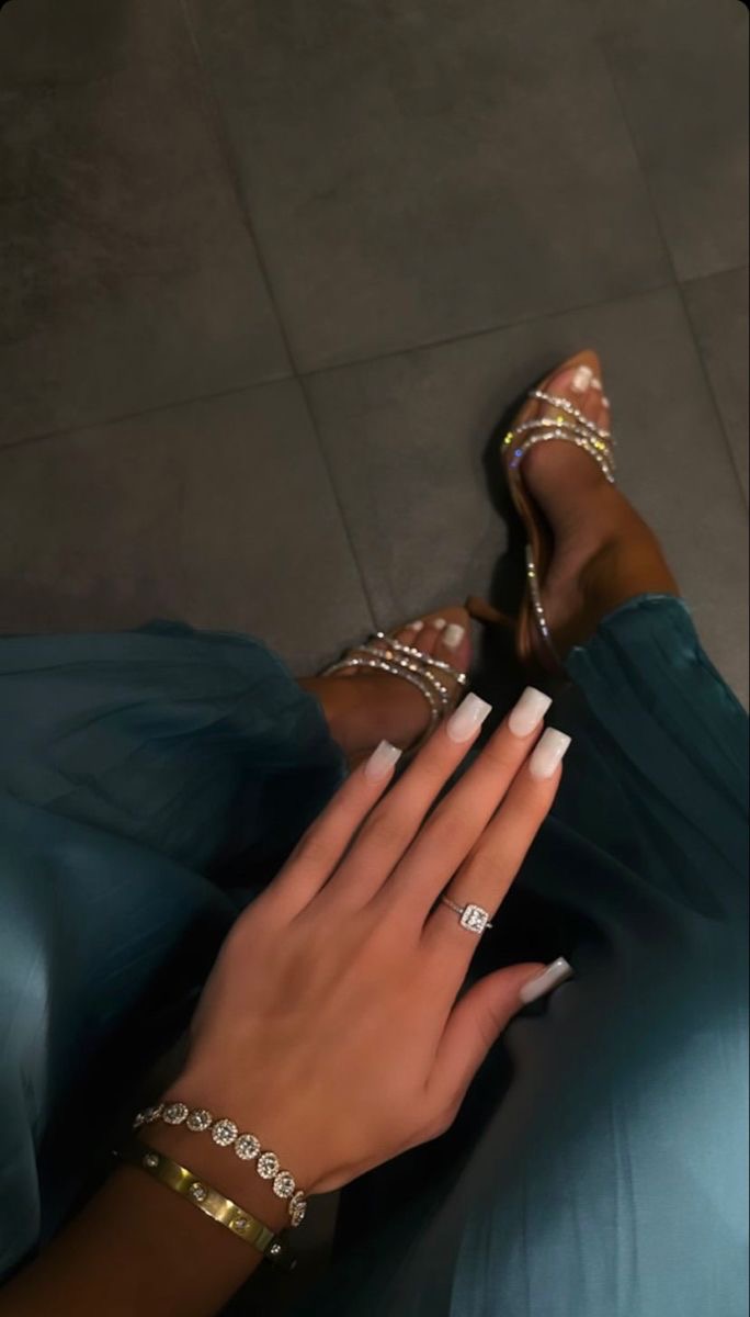 Stiletto chrome French nail design by Julia Bloom