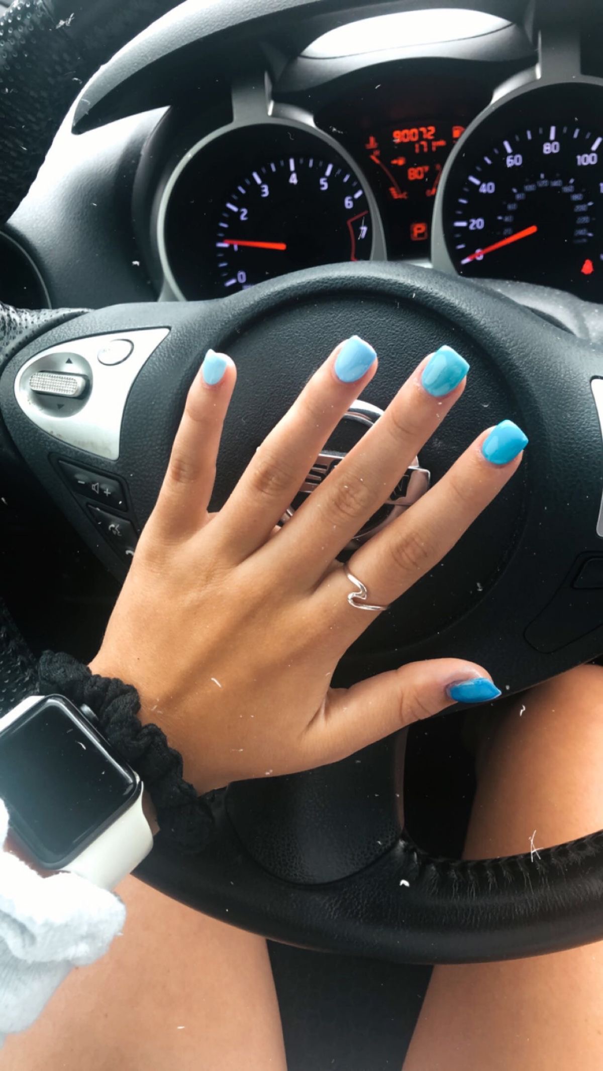 Stiletto marble nail design by Chloe Belle