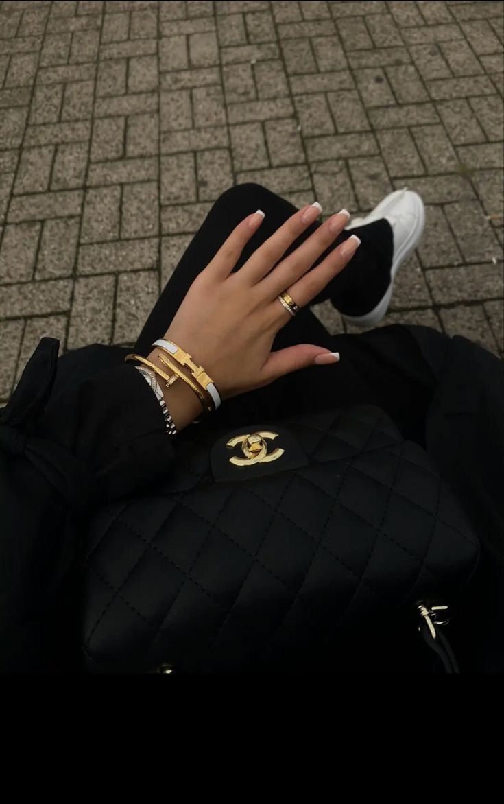 Almond French nail design by Chloe Belle