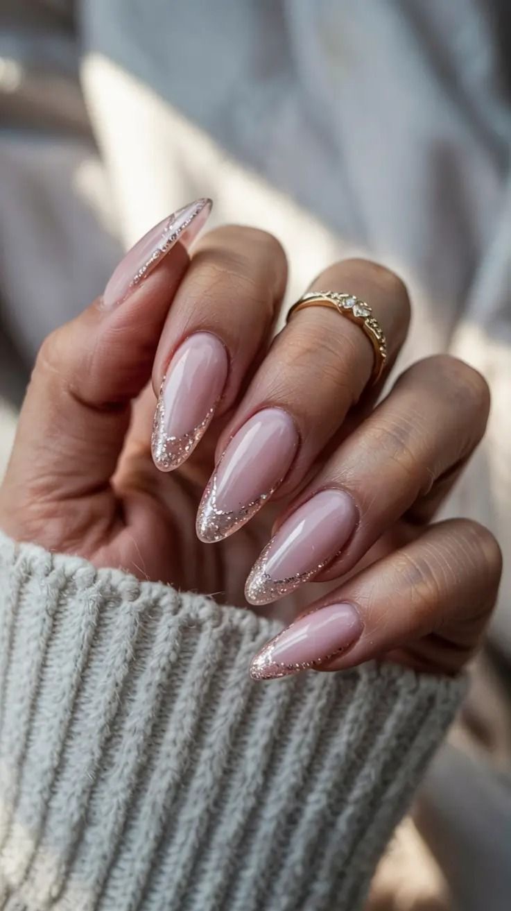Oval rhinestone nail design by Chloe Belle