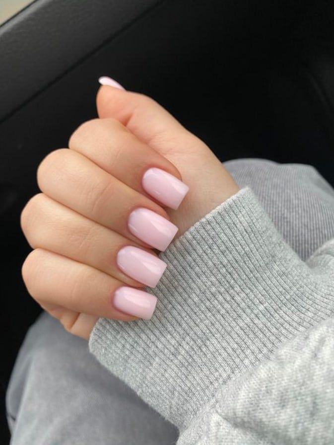 Square glazed nail design by Chloe Belle