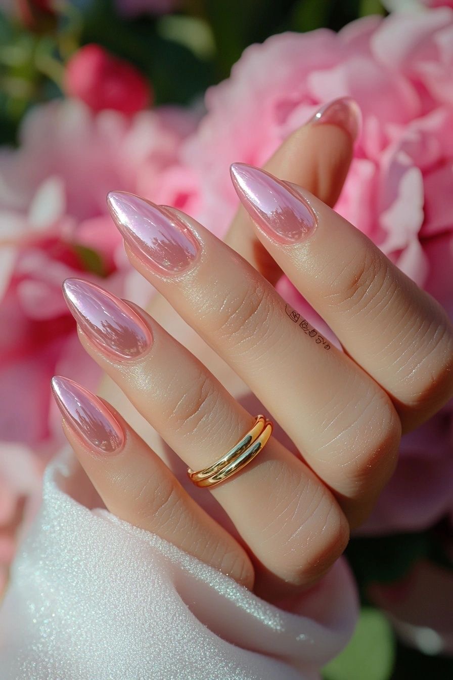 Square aura nail design by Mae Sullivan