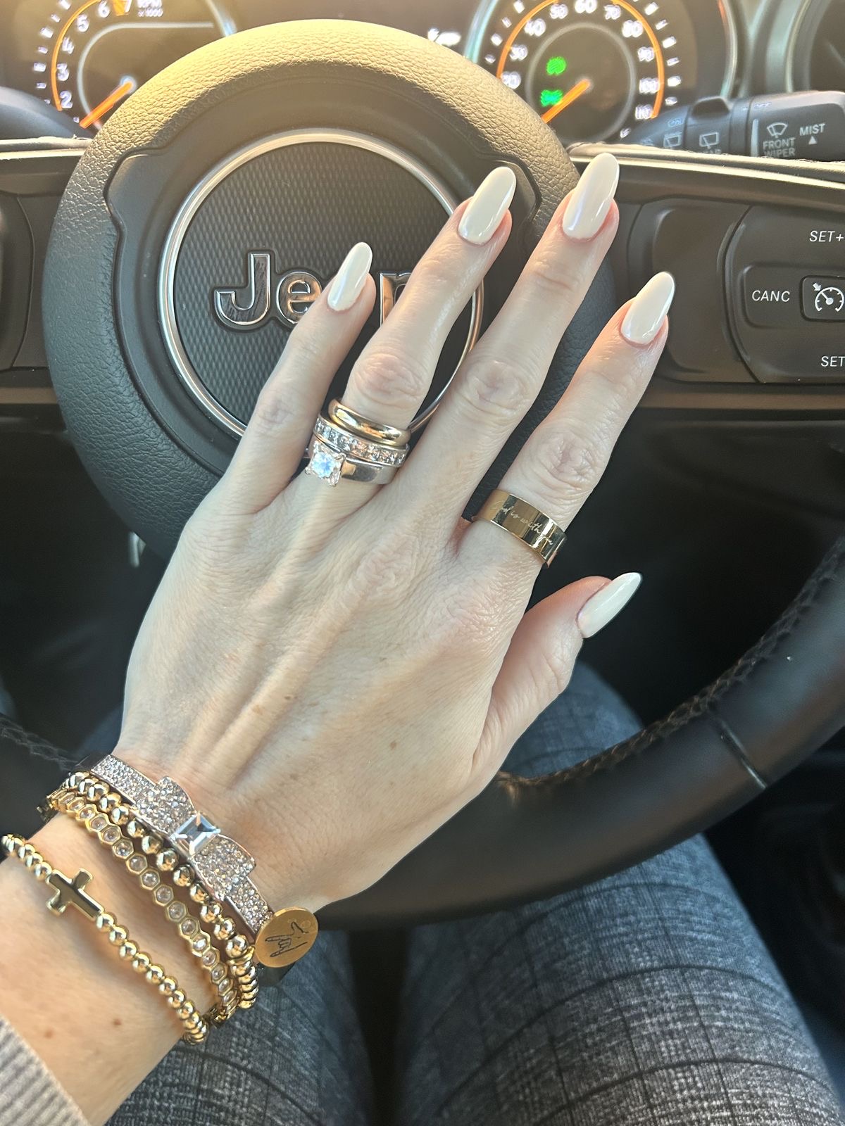 Stiletto glazed nail design by Mae Sullivan