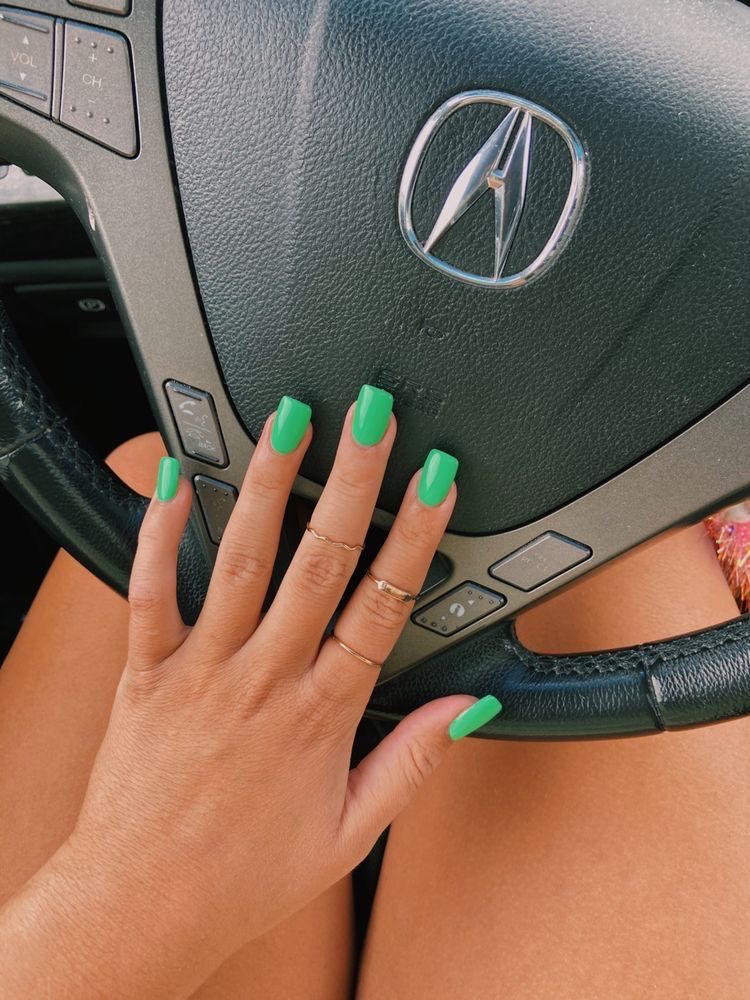 Squoval French nail design by Mae Sullivan