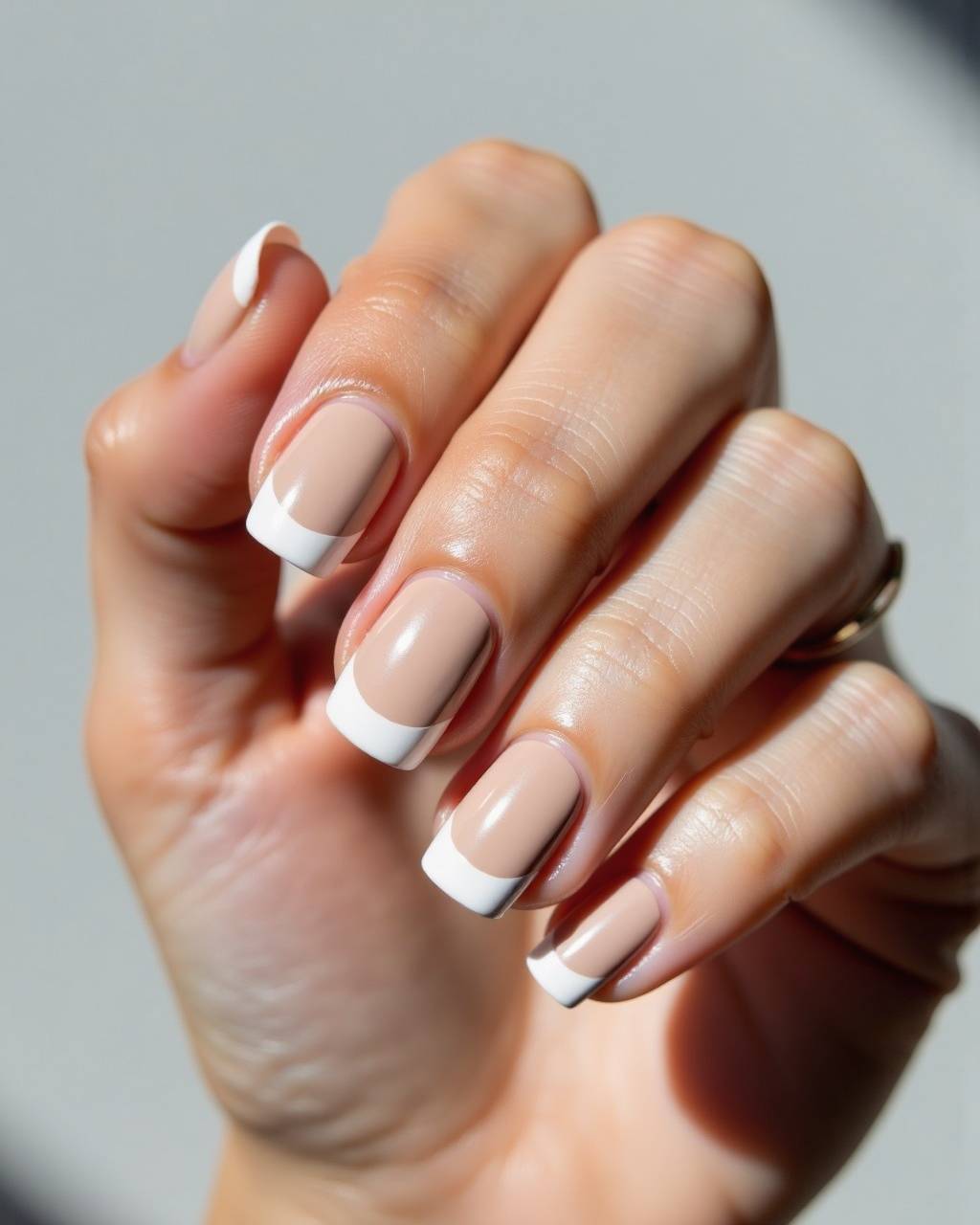 Oval French nail design by Zoe Tanaka
