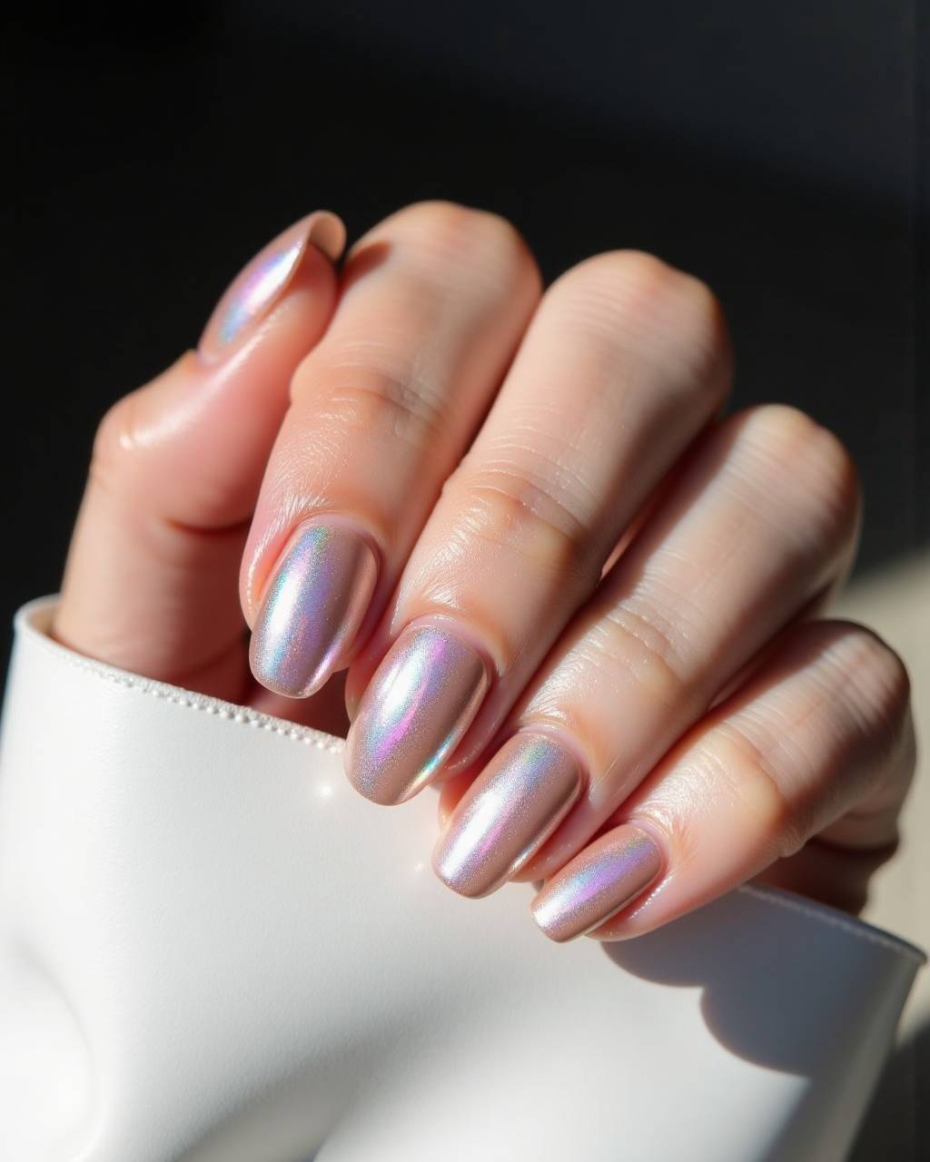 Oval glazed nail design by Zoe Tanaka