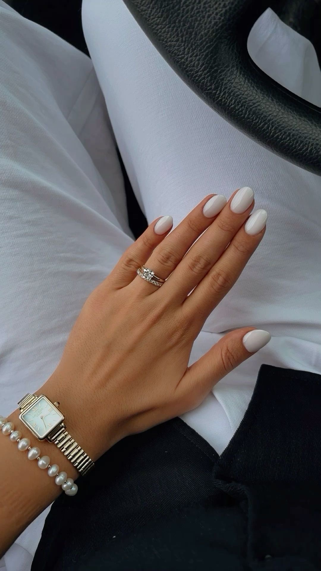 Stiletto chrome French nail design by Kylie Bloom