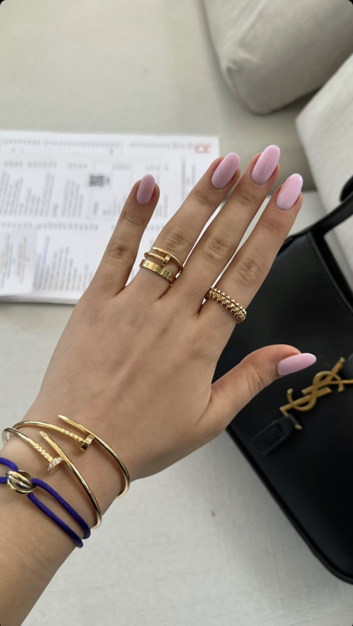 Squoval geometric nail design by Kylie Bloom