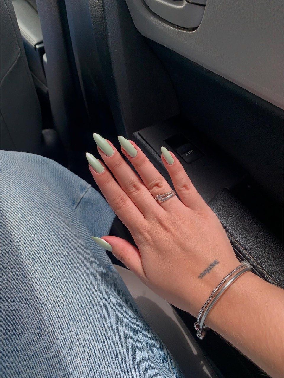 Square abstract nail design by Ava Bennett