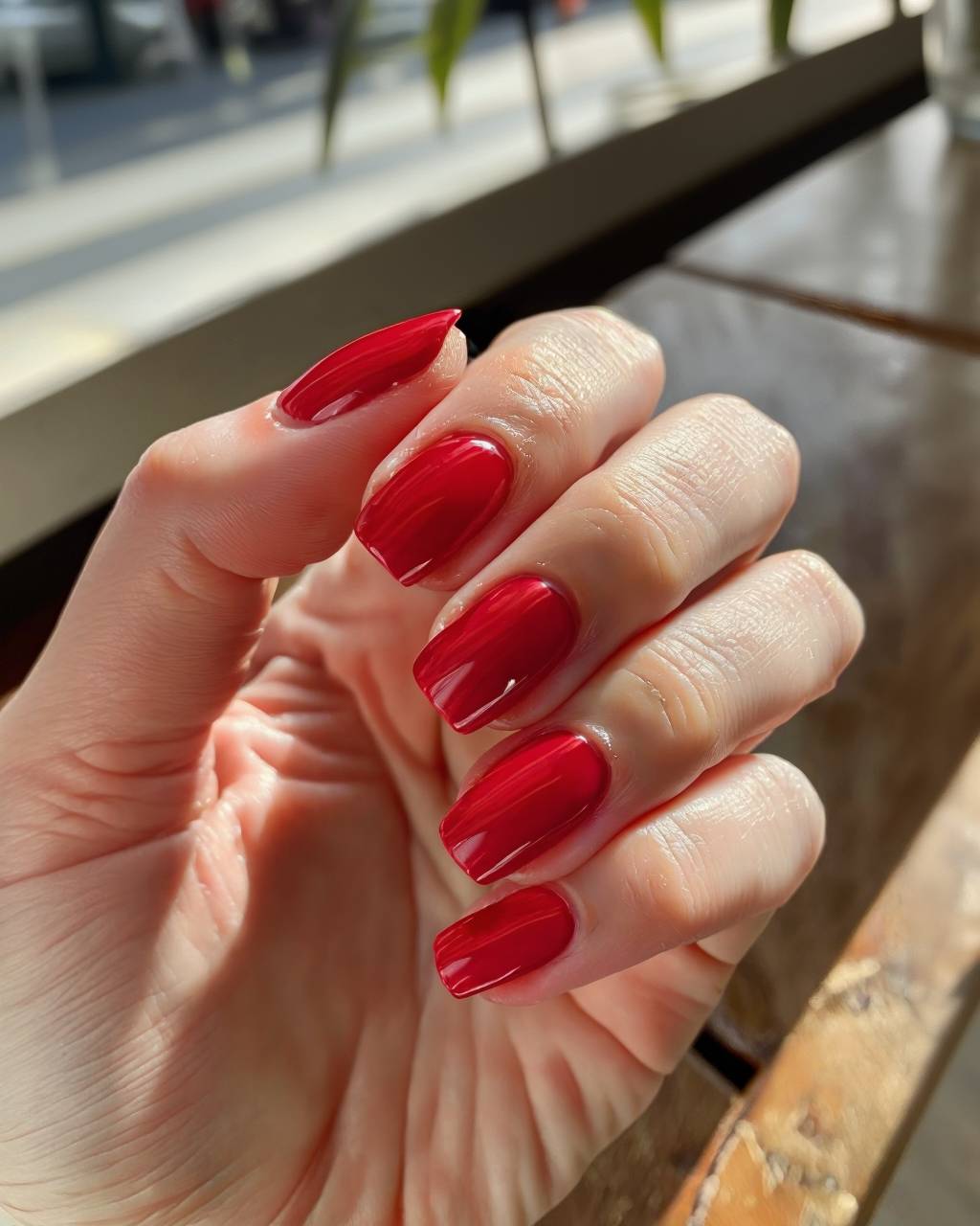 Almond minimalist nail design by Ava Bennett