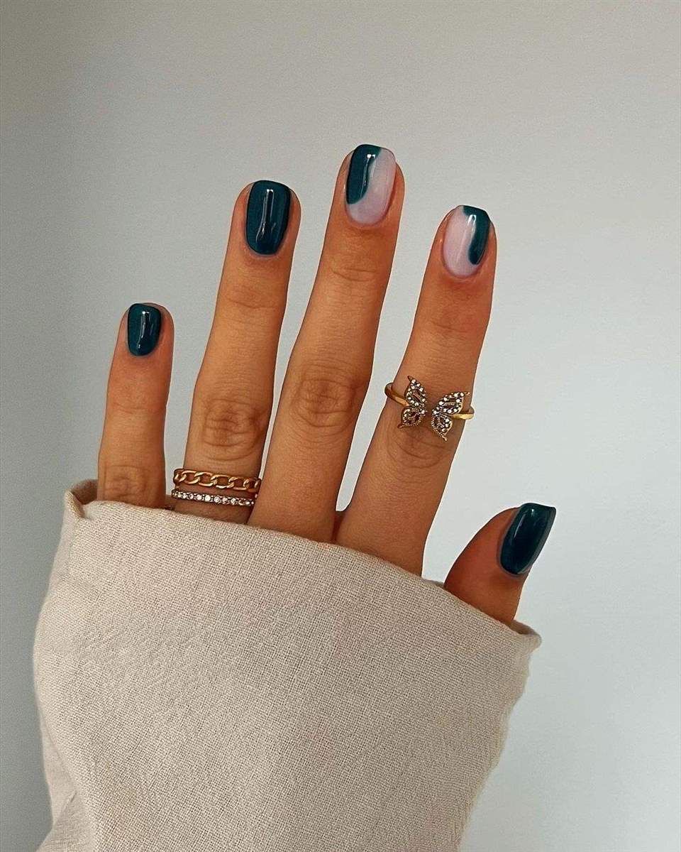 Squoval French nail design by Natalie Quinn