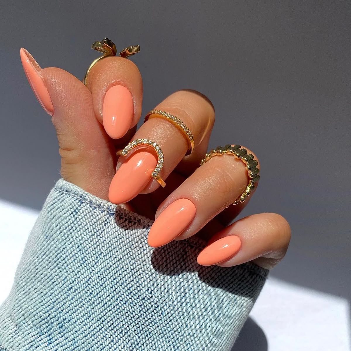 Square minimalist nail design by Natalie Quinn
