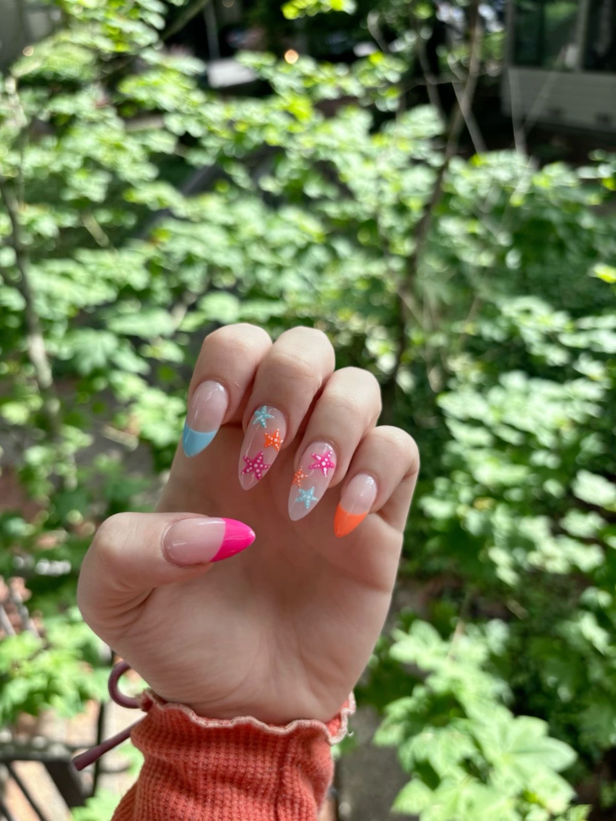 Almond glazed nail design by Natalie Quinn