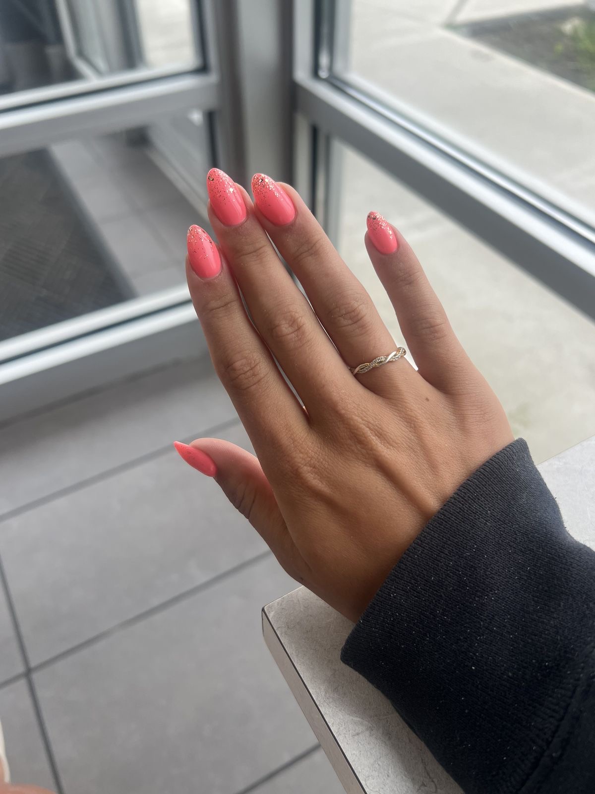 Stiletto glazed nail design by Valentina Hart