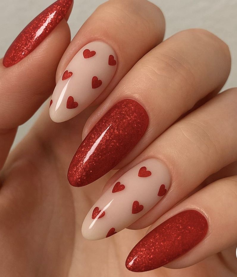 Square minimalist nail design by Valentina Hart