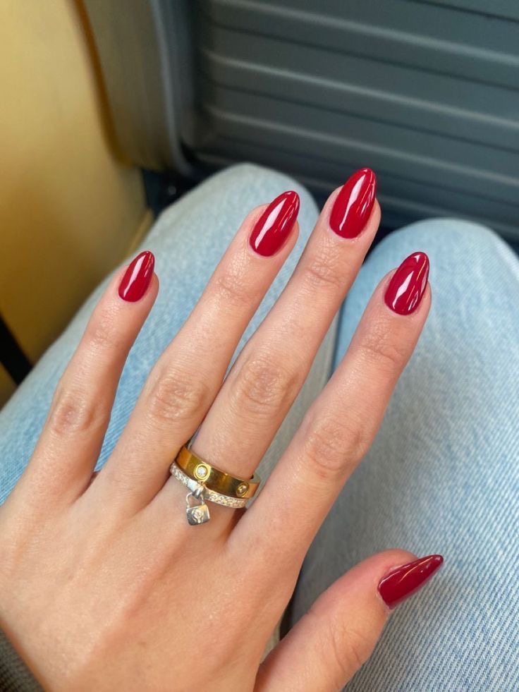 Squoval geometric nail design by Autumn Bloom