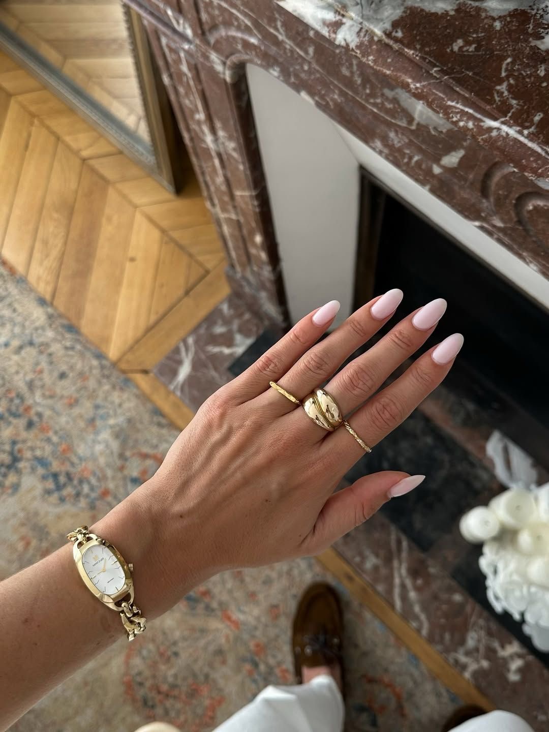 Oval French nail design by Autumn Bloom