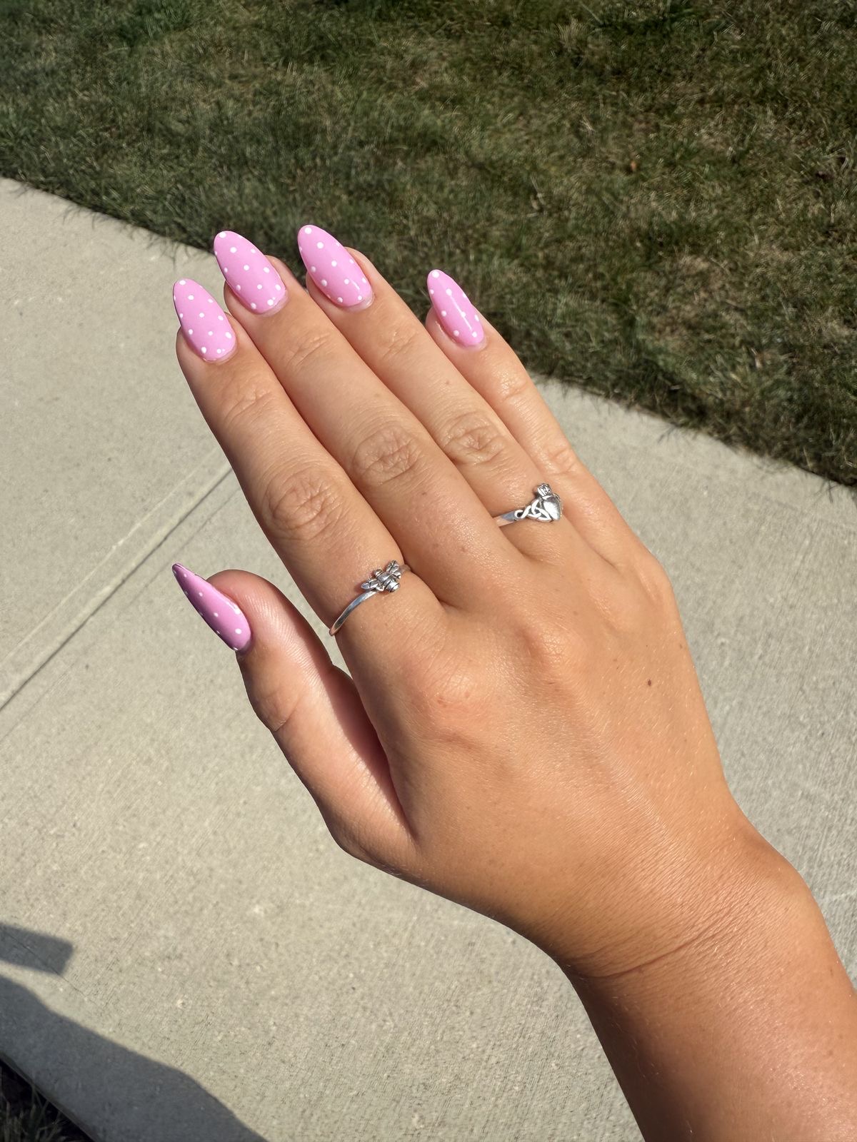 Square French nail design by Autumn Bloom