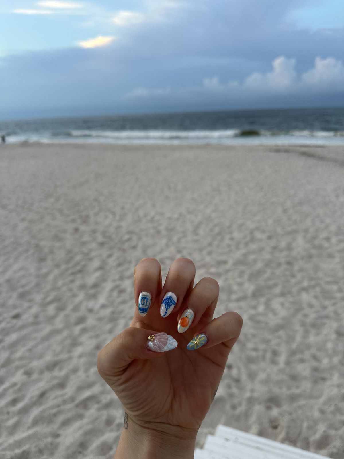 Almond animal print nail design by Audrey Hart